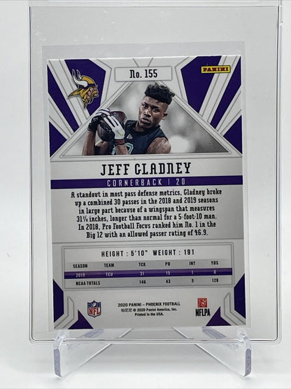 2020 Panini Phoenix FIRE BURST Jeff Gladney Rookie #155 Mint FREE SHIPPING