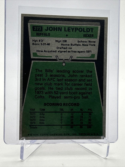 1975 Topps John Leypoldt Football Card #273 NM Quality FREE SHIPPING