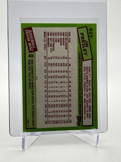 1985 Topps Traded Jim Presley Baseball Card #92T NM-MT FREE SHIPPING