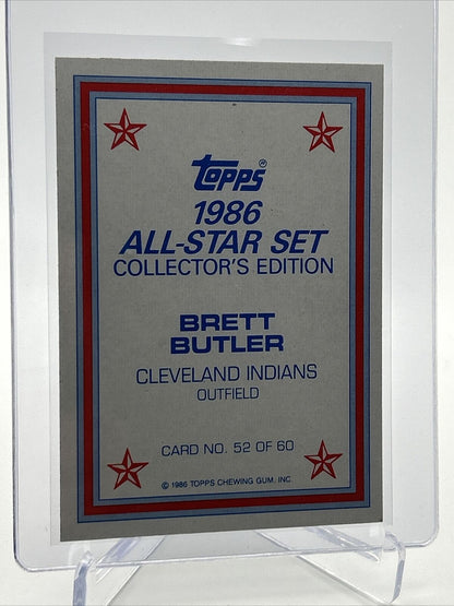 1986 Topps All-Star Set Brett Butler Baseball Card #52 Mint FREE SHIPPING