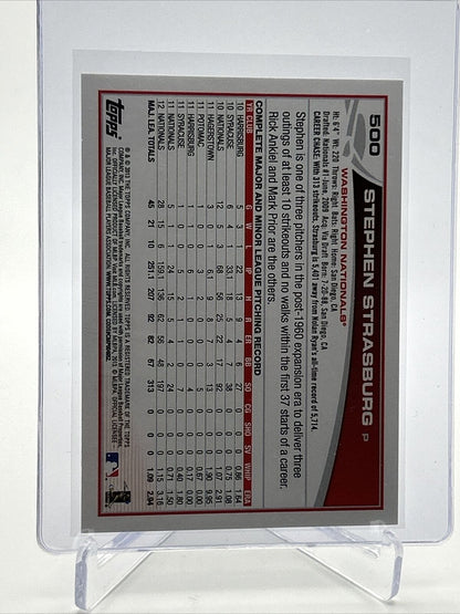 2013 Topps Stephen Strasburg Baseball Card #500 Mint FREE SHIPPING