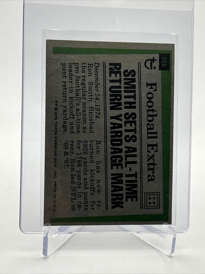 1975 Topps Ron Smith Football Card #356 EX Quality FREE SHIPPING