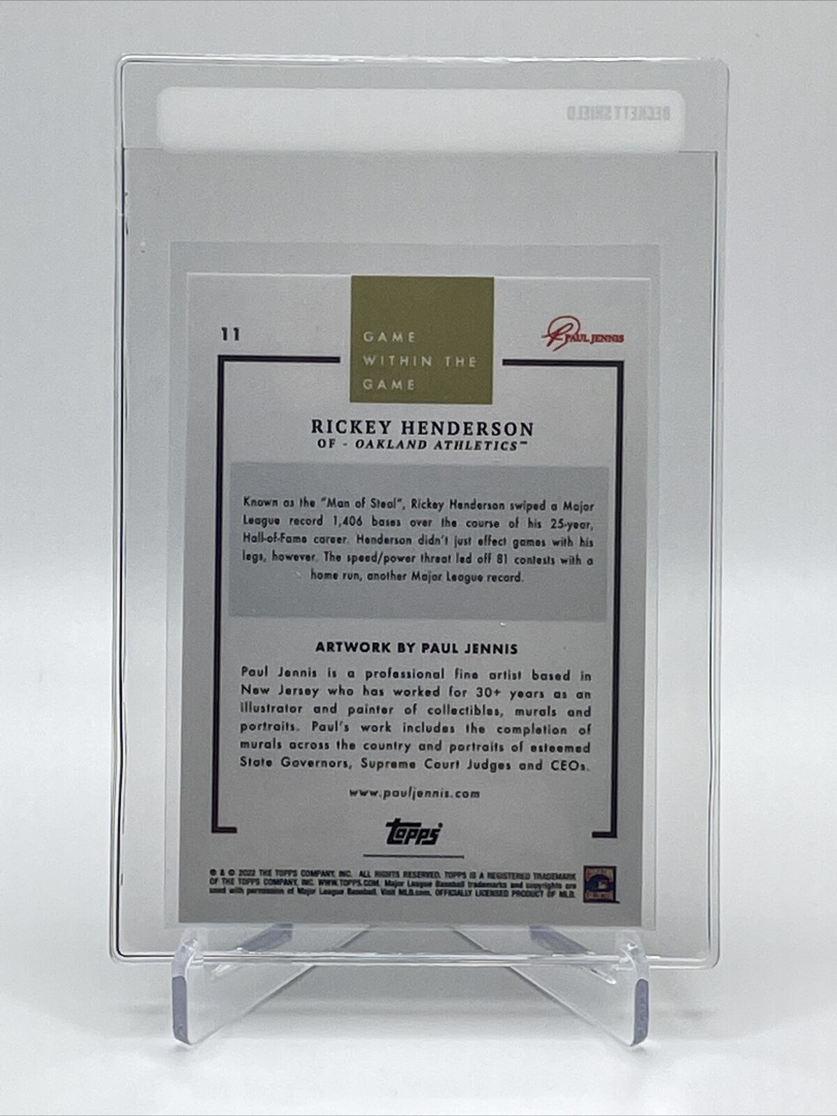2022 Topps Game Within the Game Rickey Henderson Card #11 Mint FREE SHIPPING
