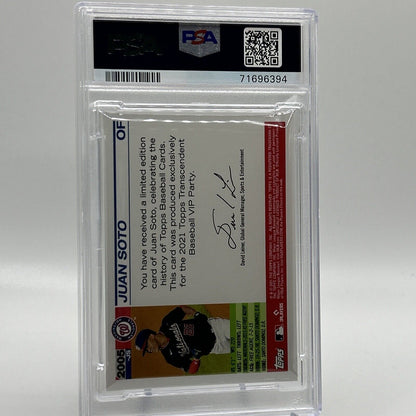 2022 Topps Transcendent VIP Party Juan Soto Baseball Card #2005 PSA 10 23/95