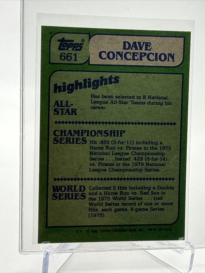 1982 Topps Dave Concepcion Baseball Card #661 NM-Mint FREE SHIPPING