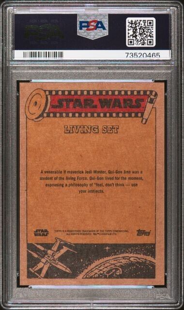 2023 Topps Star Wars Living Set Qui-Gon Jinn Card #377 PSA 9 Mint