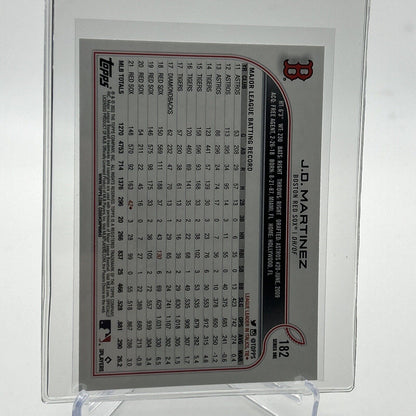 2022 Topps J.D. Martinez Baseball Card #182 Mint FREE SHIPPING