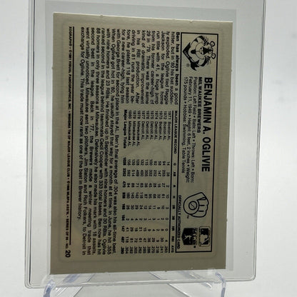 1981 Kellogg's Ben Oglivie Baseball Card #20 NM-Mint FREE SHIPPING