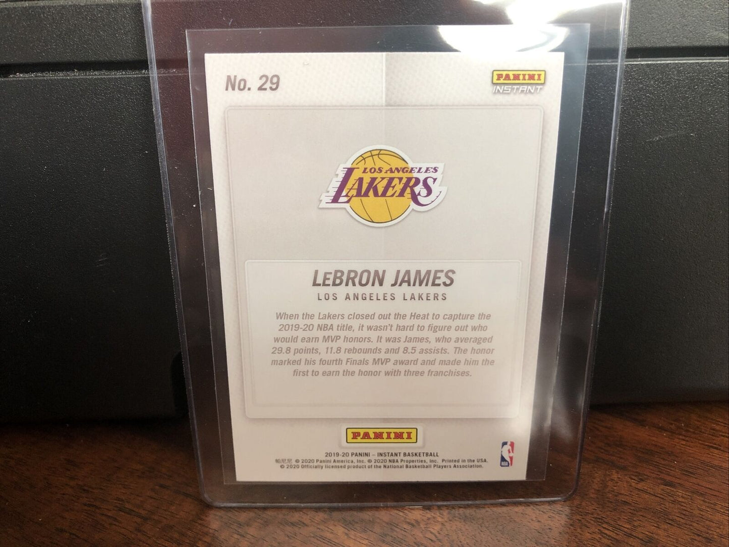 2019-20 Panini Instant LeBron James Basketball Card #29 NM-Mint FREE SHIPPING