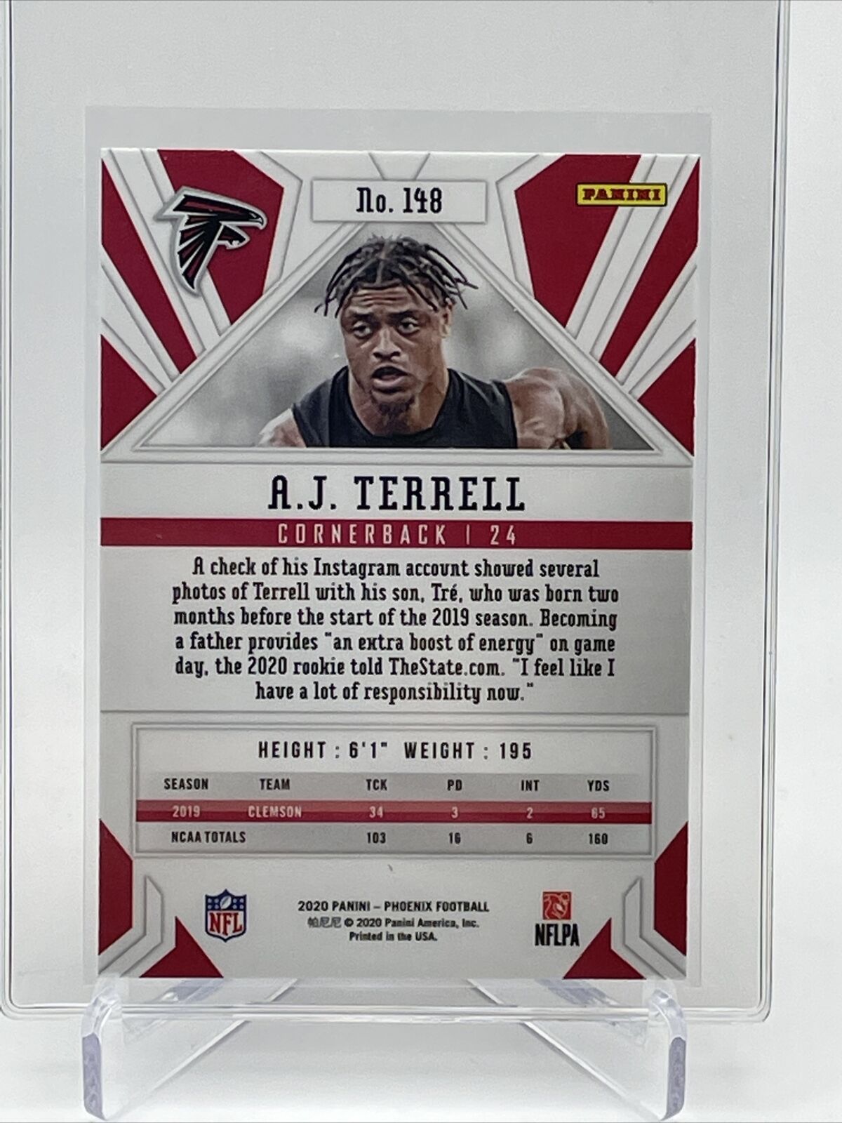 2020 Panini Phoenix FIRE BURST A.J. Terrell Rookie #148 Mint FREE SHIPPING
