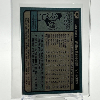 1980 Topps Willie Randolph Baseball Card #460 NM-Mint FREE SHIPPING