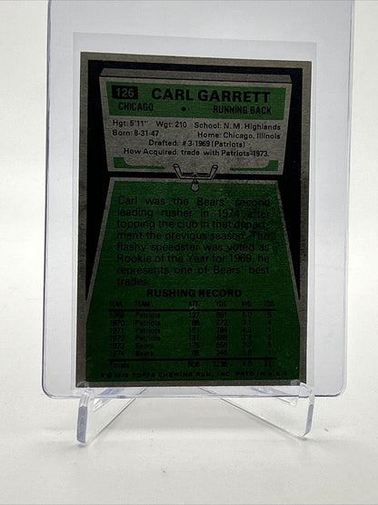 1975 Topps Carl Garrett Football Card #126 NM Quality FREE SHIPPING