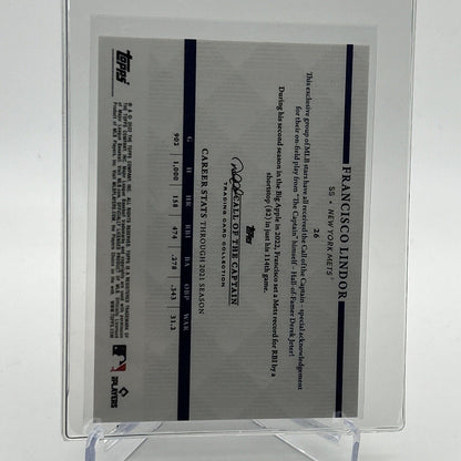 2022 Topps x Derek Jeter Francisco Lindor Card #26 Mint FREE SHIPPING