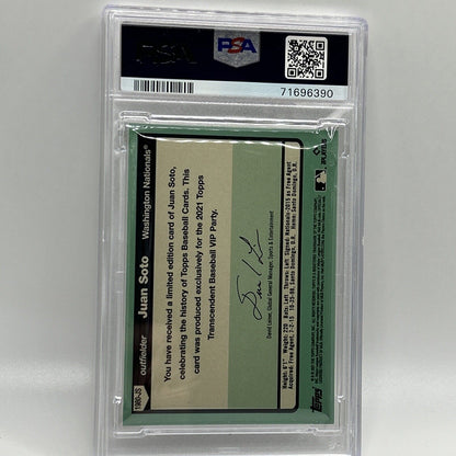 2022 Topps Transcendent VIP Party Juan Soto Baseball Card #1980 PSA 10 23/95