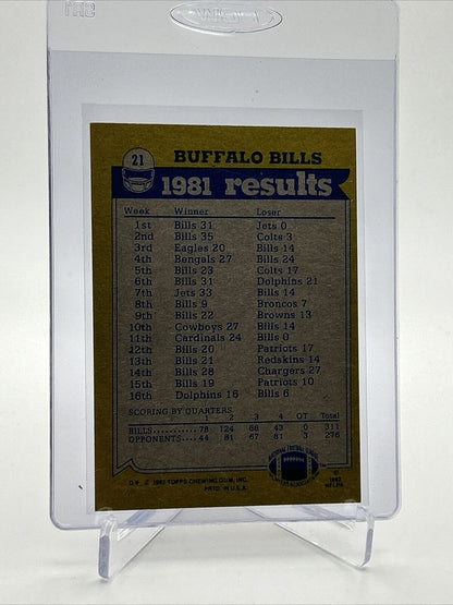 1982 Topps Bills 1981 Team Leaders Football Card #21 NM-MT FREE SHIPPING