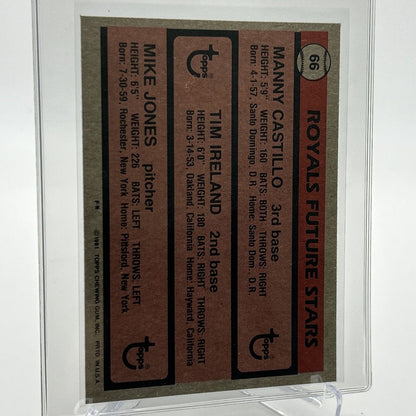 1981 Topps Royals Future Stars Rookie Baseball Card #66 NM-Mint FREE SHIPPING