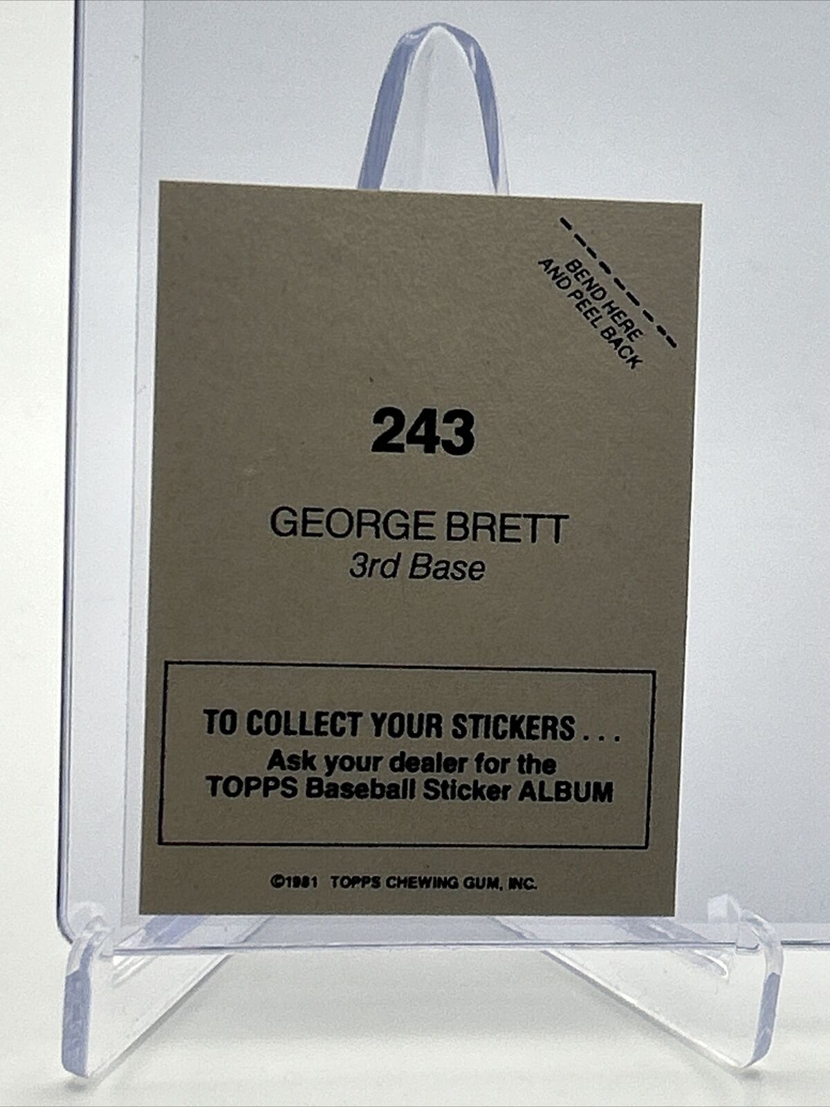 1981 Topps Stickers George Brett FOIL Baseball Card #243 NM-Mint FREE SHIPPING