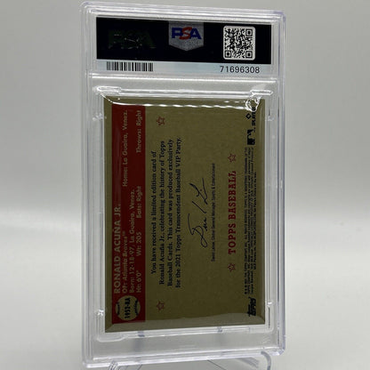 2022 Topps Transcendent VIP Party Ronald Acuna Jr. Card #1952 PSA 10 23/95