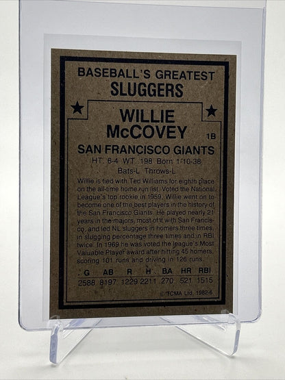 1982 TCMA Greatest Sluggers Willie McCovey Baseball Card #6 Mint FREE SHIPPING