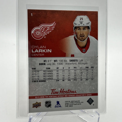 2019-20 Upper Deck Tim Hortons Dylan Larkin Hockey Card #1 Mint FREE SHIPPING