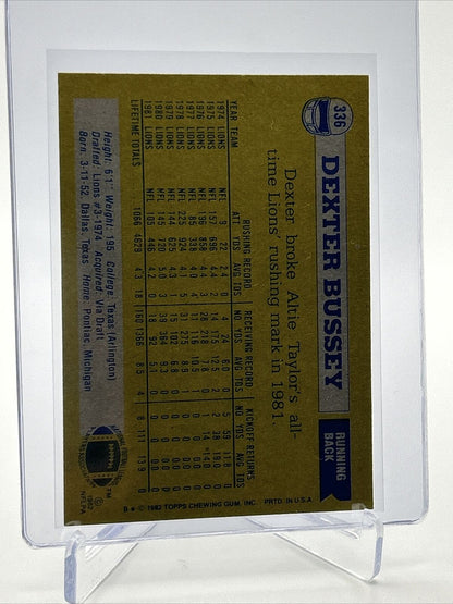 1982 Topps Dexter Bussey Football Card #336 NM-MT FREE SHIPPING