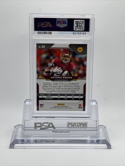 2020 Panini Prizm Antonio Gibson Rookie Football Card #384 PSA 9