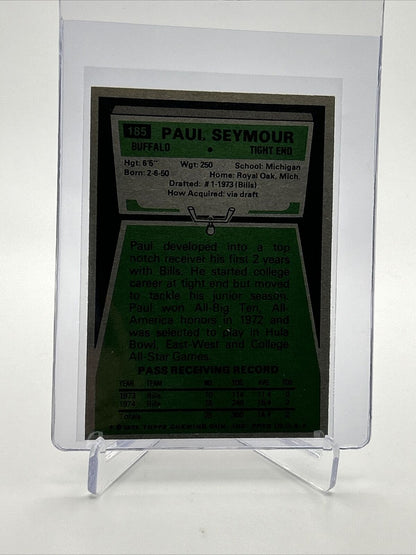1975 Topps Paul Seymour Football Card #185 NM Quality FREE SHIPPING