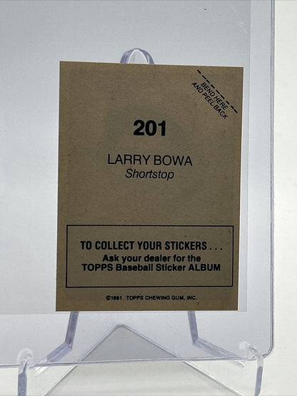 1981 Topps Stickers Larry Bowa Baseball Card #201 NM-Mint FREE SHIPPING