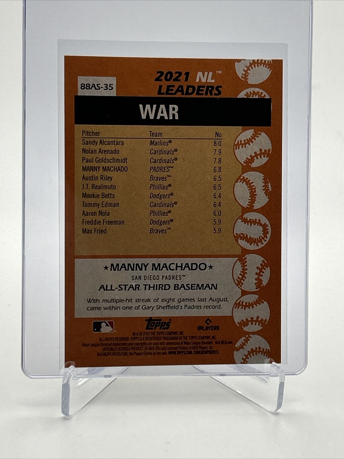 2023 Topps 1988 Topps All-Star 35th Manny Machado Card #88AS-35 FREE SHIPPING