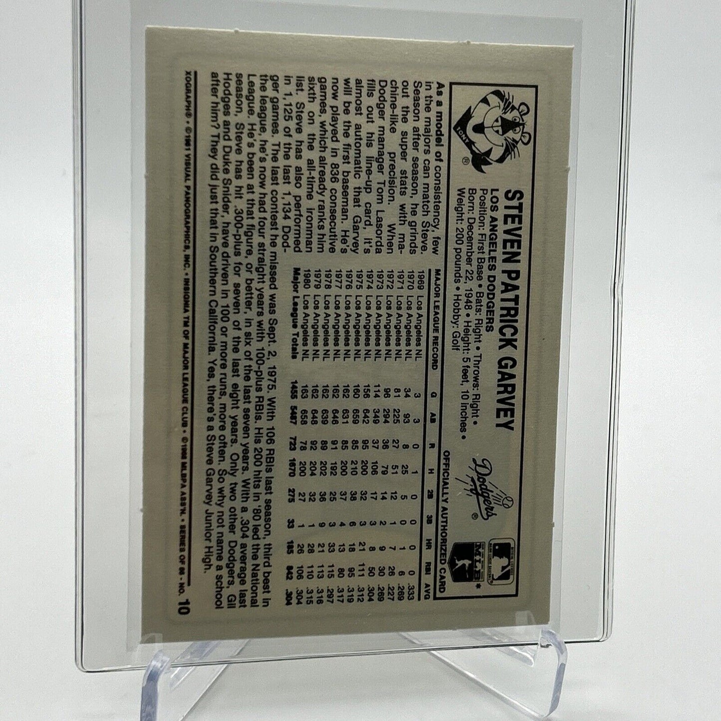 1981 Kellogg's Steve Garvey Baseball Card #10 NM-Mint FREE SHIPPING