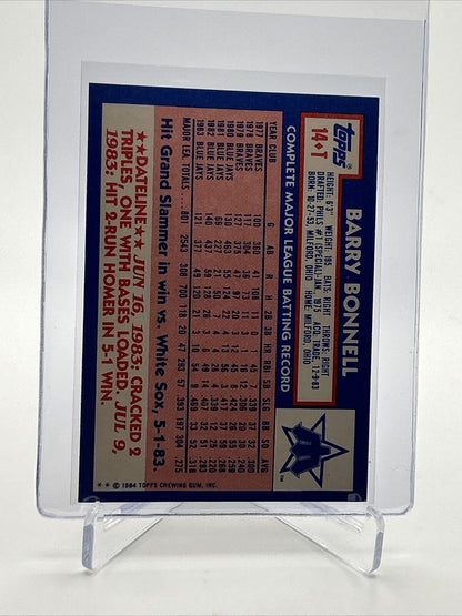 1984 Topps Traded TIFFANY Barry Bonnell Card #14T NM-MT FREE SHIPPING