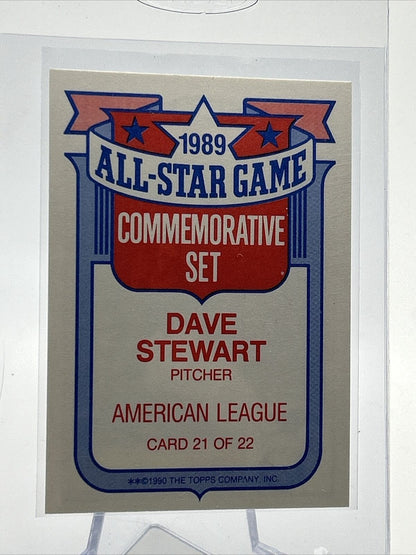1990 Topps Glossy All-Stars Dave Stewart Baseball Card #21 Mint FREE SHIPPING