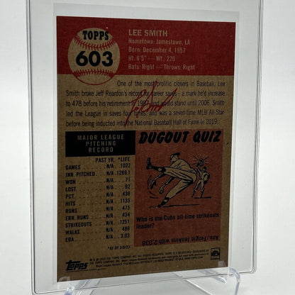 2023 Topps Living Set Lee Smith Baseball Card #603 Mint FREE SHIPPING
