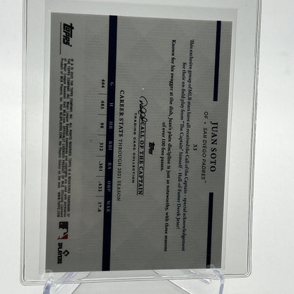 2022 Topps x Derek Jeter Juan Soto Baseball Card #33 Mint FREE SHIPPING