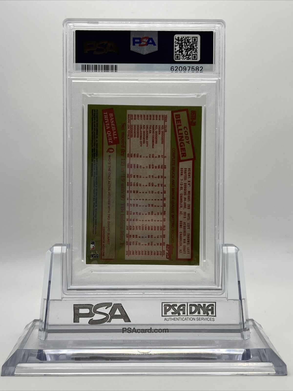 2020 Topps On Demand Mini 1985 35th Anniversary Cody Bellinger #85TB-20 PSA 10