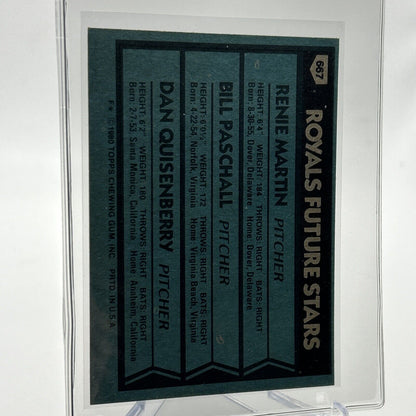 1980 Topps Royals Future Stars Rookie Baseball Card #667 NM-Mint FREE SHIPPING