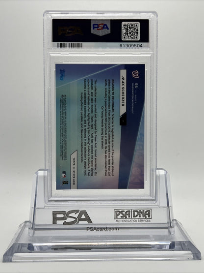 2020 Topps X Steve Aoki Max Scherzer Baseball Card #56 PSA 10