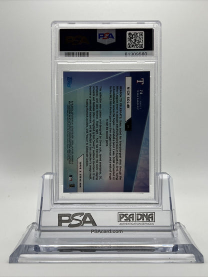 2020 Topps X Steve Aoki Nick Solak Rookie Baseball Card #74 PSA 9