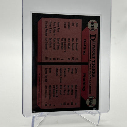 1989 Topps Tigers Leaders Baseball Card #609 Mint FREE SHIPPING