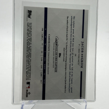2022 Topps x Derek Jeter Jacob deGrom Baseball Card #14 Mint FREE SHIPPING