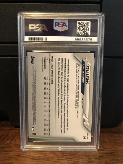 2020 Topps 582 Montgomery Club Set Kyle Lewis Rookie Card #64 PSA 10