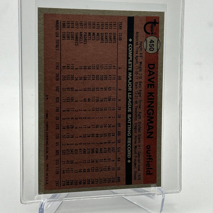 1981 Topps Dave Kingman Baseball Card #450 NM-Mint FREE SHIPPING