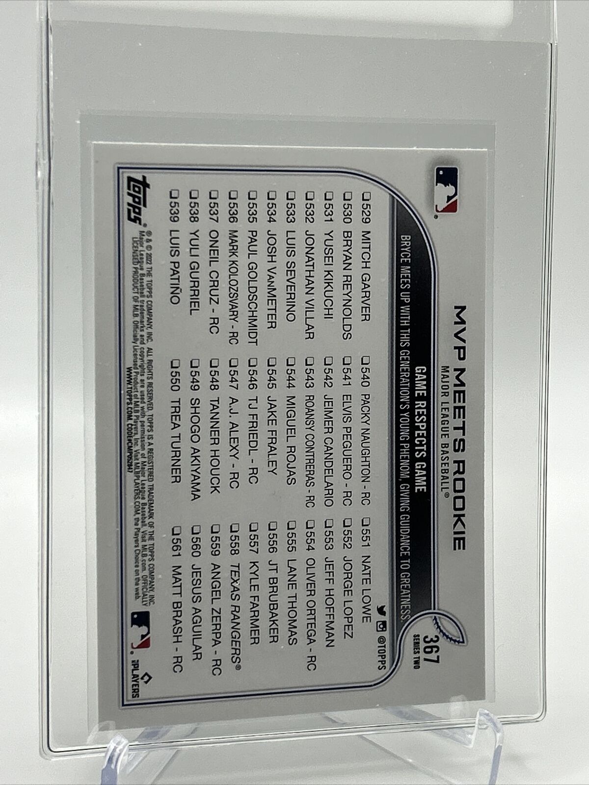 2022 Topps Bryce Harper and Wander Franco Rookie Card #367 Mint FREE SHIPPING