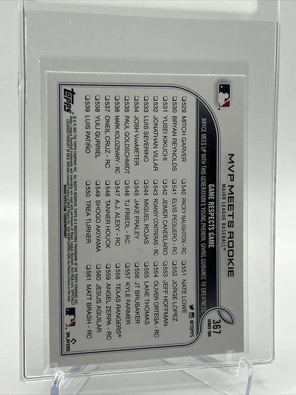 2022 Topps Bryce Harper and Wander Franco Rookie Card #367 Mint FREE SHIPPING