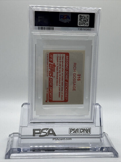 1984 Topps Stickers Baseball Rich Gossage #316 PSA 7 73516380