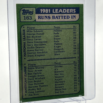 1982 Topps '81 Runs Batted In Leaders Baseball Card #163 NM-Mint FREE SHIPPING