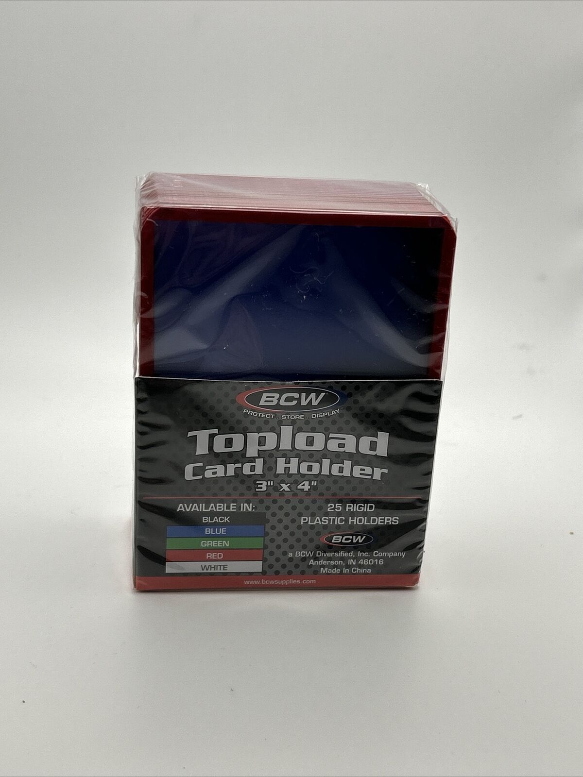 BCW 3X4 RED BORDER Toploaders 35pt 1 Pack of 25 for Standard Sized Cards