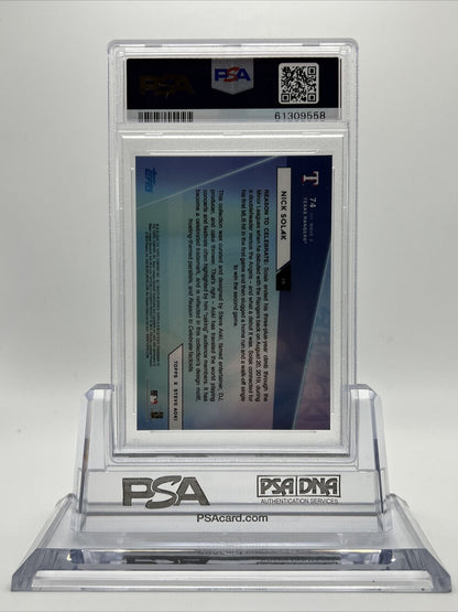 2020 Topps X Steve Aoki Nick Solak Rookie Baseball Card #74 PSA 10