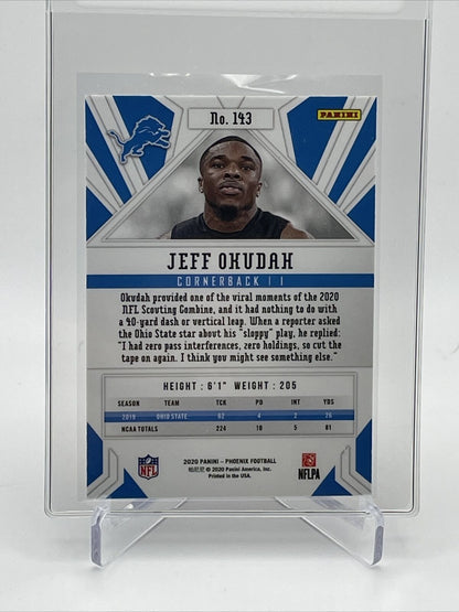 2020 Panini Phoenix FIRE BURST Jeff Okudah Rookie Card #143 Mint FREE SHIPPING