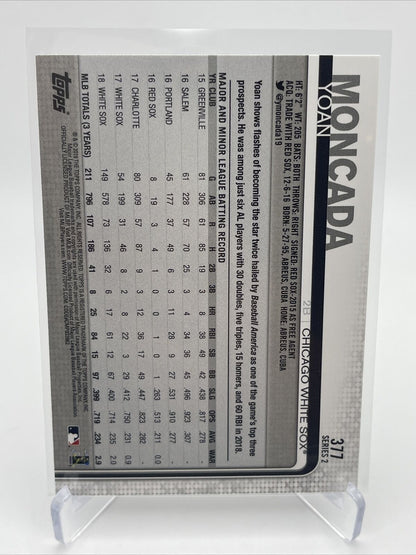 2019 Topps Yoan Moncada Baseball Card #377 Mint FREE SHIPPING